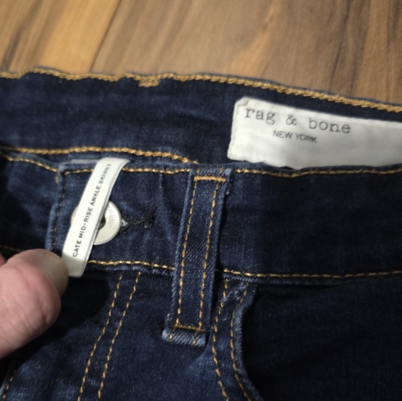 Rag & Bone Cate Mid-rise Ankle Skinny Size 25 - Picture 3 of 8